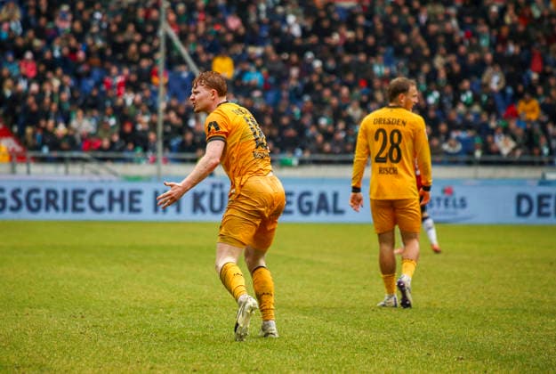 Germany Soccer 2 Bundesliga 2025 2026, 23 Matchday Hannover 96 vs Dynamo Dresden Heinz von Heiden Arena Stadion Hannover Gesture, Gesture, Emotion Robert Wagner Dynamo Dresden, 18 Facial expression, Facial expression, Emotion Hannover Copyright: xAymanxAlahmedx