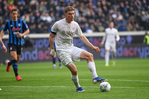 HOJLUND Rasmus (SSC napoli) in aciton during Atalanta BC vs SSC Napoli, Italian soccer Serie A match in Bergamo, Italy, February 22 2026  Copyright: xGianlucaxRicci IPAxSportx xipa-agency.netx xx IPA_71873883 IPA_Agency_IPA71873883