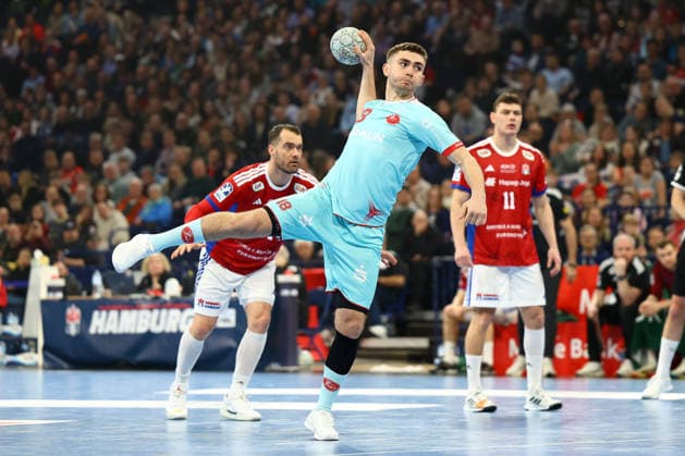 18 Florian Drosten MT Melsungen Handball I Men I Bundesliga Daikin HBL I Season 2025 2026 I 22 Matchday I Handball Sport Verein Hamburg MT Melsungen I 22 02 2026 I Barclays Arena