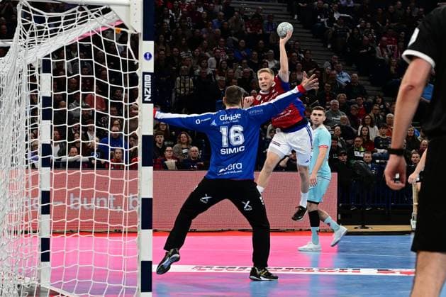 Handball I Men I Bundesliga l Daikin HBL I Handball Sportverein Hamburg MT Melsungen I Matchday I Season 2025 2026 I HSVH I 22 02 2026 I v v Simic Nebojsa MT Melsungen , Andersen Bo Frederik HSV Hamburg , Sportarena Barclays Arena Hamburg, Stellingen Hamburg Germany
