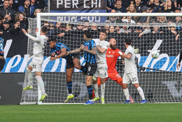 Atalanta s Mario Pasalic scores during the Serie A soccer match between A.C Atalanta B.C. and Napoli at the New Balance Arena in Bergamo, Italy - Sunday, February 22, 2026. - Soccer .  Copyright: xStefanoxNicoli LaPressex