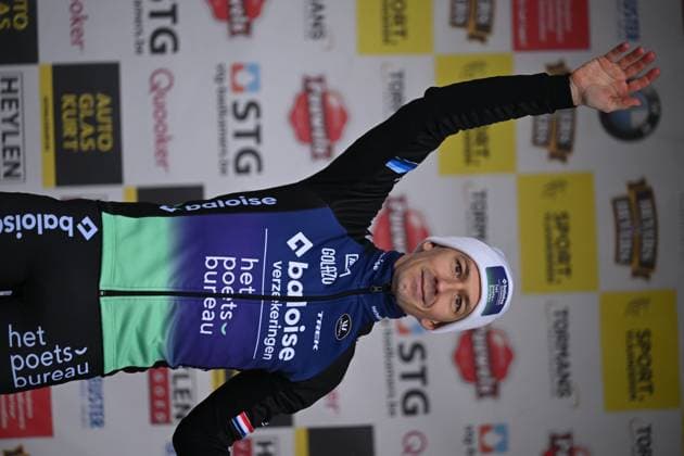 Belgian Niels Vandeputte pictured on the podium after winning the men s elite race at the Sluitingsprijs Oostmalle cyclocross race, Sunday 22 February 2026, in Oostmalle, the last race of the 2025-2026 cyclocross season. LUCxCLAESSEN  x164532530x