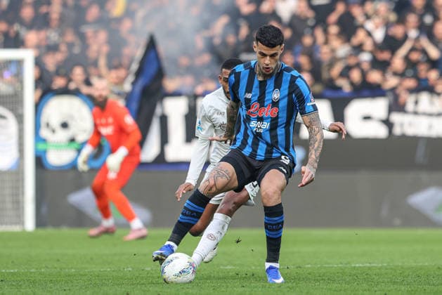 Atalanta™s Gianluca Scamacca during the Serie A soccer match between A.C Atalanta B.C. and Napoli at the New Balance Arena in Bergamo, Italy - Sunday, February 22, 2026. - Soccer .  Copyright: xStefanoxNicoli LaPressex