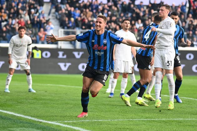 Mario Pasalic (Atalanta BC) celebrating his goal during Atalanta BC vs SSC Napoli, Italian soccer Serie A match in Bergamo, Italy, February 22 2026  Copyright: xGianlucaxRicci IPAxSportx xipa-agency.netx xx IPA_71875390 IPA_Agency_IPA71875390