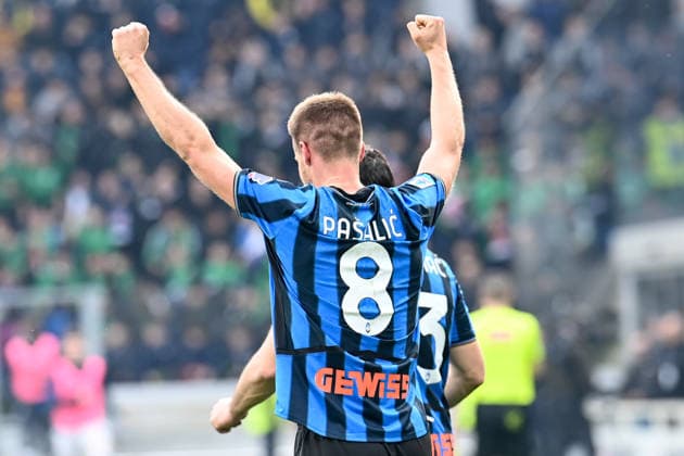 Mario Pasalic (Atalanta BC) celebrating his goal during Atalanta BC vs SSC Napoli, Italian soccer Serie A match in Bergamo, Italy, February 22 2026  Copyright: xGianlucaxRicci IPAxSportx xipa-agency.netx xx IPA_71875395 IPA_Agency_IPA71875395