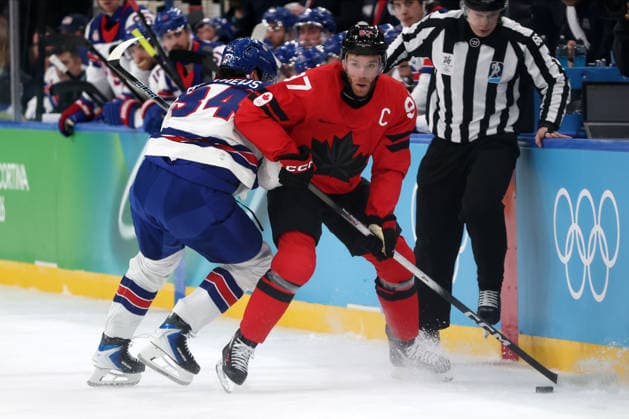 Milano Cortina 2026, Milan, Italy, 22.02, 2026, MiCo2026, MiCo, 2026, Olympics, Olympic, Winter Olympic, Olympic Winter games, Winterspiele,Spiele, Summer games Ice hockey, Eishockey hockey, USA, Canada, final Auston Matthews of United States and Connor McDavid of Canada in action during Ice Hockey final game between Canada and United States of Milano Cortina 2026 Olympic Winter Games in Milan, Italy, 22.02.2026. Photo: Roman Koksarov (RKF) Milan Italy Copyright: xRomanxKoksarovx 0B4A9575.JPG