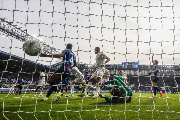 Sam Beukema of SSC Napoli scores a goal during Atalanta BC vs SSC Napoli, 26Â° Serie A Enilive 2025-26 game at New Balance arena in Bergamo (BG), Italy, on February 22, 2026.  Copyright: xDavidexCasentini IPAxSportx xipa-agency.netx xx IPA_71874715 IPA_Agency_IPA71874715