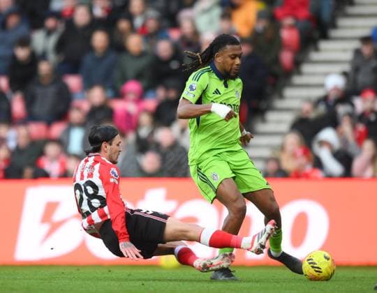 Alex Iowbi of Fulham scores their third goal Sunderland v Fulham, Premier League, Football, Stadium of Light, Sunderland, UK - 22 Feb 2026Sunderland Stadium of Light United Kingdom EDITORIAL USE ONLY No use with unauthorised audio, video, data, fixture lists, club league logos or live services. Online in-match use limited to 120 images, no video emulation. No use in betting, games or single club league player publications. Copyright: xRichardxLee Shutterstockx 16681560cg