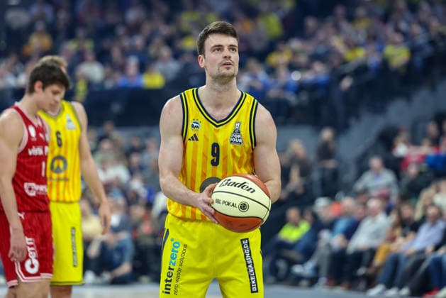 Jonas Mattisseck Alba Berlin, 09 at free throw, GER, BMA365 Bamberg Baskets vs Alba Berlin, Basketball, BBL Cup, BMW TOP FOUR, Final, Season 2025 2026, 22 02 2026, GER, BMA365 Bamberg Baskets vs Alba Berlin, Basketball, BBL Cup, BMW TOP FOUR, Final, Season 2025 2026, 22 02 2026 Muenchen Copyright: xEibner-Pressefoto JennixMaulx EP_JML