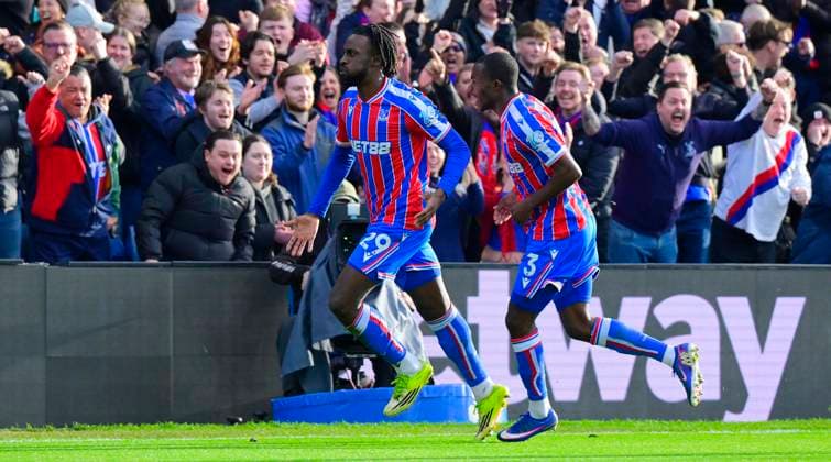Crystal Palace v Wolverhampton Wanderers, London, UK - 22 Feb 2026 Goal celebrations for Evann Guessand of Crystal Palace with Tyrick Mitchell of Crystal Palace during the Premier League match between Crystal Palace and Wolverhampton Wanderers at Selhurst Park, London on 22 February 2026. ( London Selhurst Park London England Copyright: xTomxSandberg PPAUKx PPA-250835