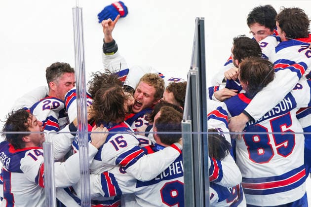 ITALY, MILAN - FEBRUARY 22, 2026: The USA s players celebrate victory in the men s Ice hockey, Eishockey gold medal match against Canada during the 2026 Winter Olympic Games, Olympische Spiele, Olympia, OS at Milano Santagiulia Ice Hockey Arena 2026 Winter Olympics: Men s Ice Hockey, Canada Vs USA  - ZUMAt113 20260222_zaa_t113_389 Copyright: xPeterxKovalevx