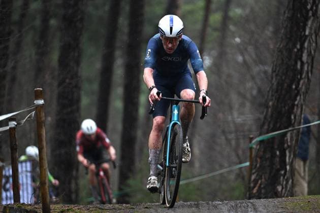 Dutch Ryan Kamp pictured in action during the men s elite race at the Sluitingsprijs Oostmalle cyclocross race, Sunday 22 February 2026, in Oostmalle, the last race of the 2025-2026 cyclocross season. LUCxCLAESSEN  x164539198x