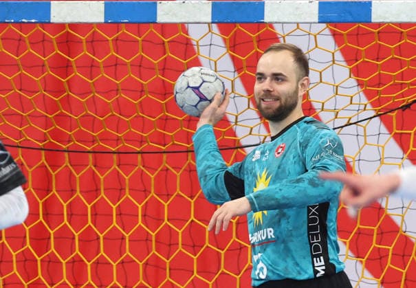 22 02 2026, Germany, Bietigheim, Handball 2 Bundesliga, SG BBM Bietigheim vs TuS N Lübbecke, Frederik Genz TuS