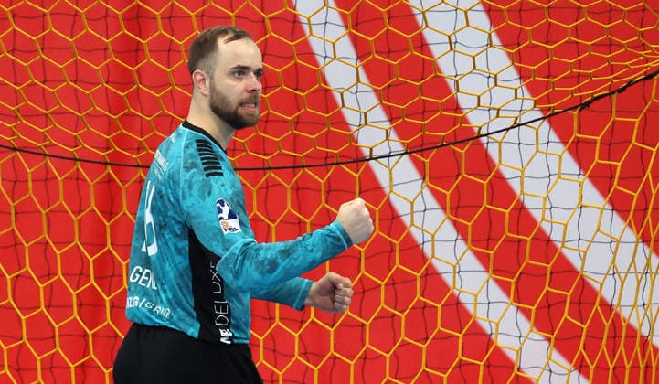 22 02 2026, Germany, Bietigheim, Handball 2 Bundesliga, SG BBM Bietigheim vs TuS N Lübbecke, Frederik Genz TuS