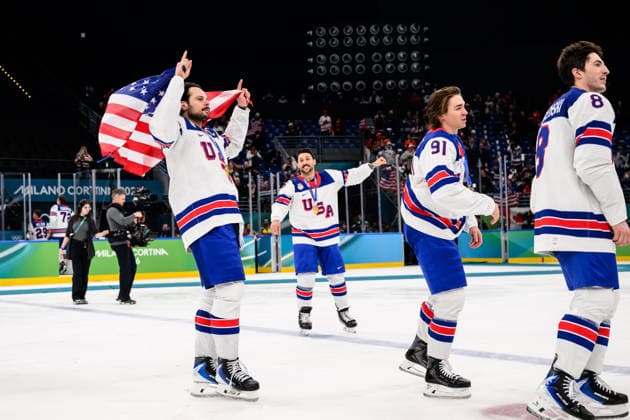 260222 Auston Matthews of USA celebrates after the men s Ice hockey, Eishockey final between Canada and USA during day 16 of the 2026 Winter Olympics on February 22, 2026 in Milan. Photo: Joel Marklund BILDBYRAN kod JM JM0802 bbeng ishockey ice hockey Olympic Games, Olympische Spiele, Olympia, OS olympics winter olympics os ol olympiska spel vinter-os olympiske leker milano cortina 2026 milan cortina 2026 milano cortina 2026 olympic games milano cortina 2026 winter olympic games milano cortina-os milano cortina-ol vinter-ol final usa united states canada kanada jubel *** 260222 Auston Matthews of USA celebrates after the men s ice hockey final between Canada and USA during day 16 of the 2026 Winter Olympics on February 22, 2026 in Milan Photo Joel Marklund BILDBYRAN kod JM JM0802 bbeng ishockey ice hockey olympic games olympics winter olympics os ol olympiska spel vinter os olympiske leker milano cortina 2026 milan cortina 2026 milano cortina 2026 olympic games milano cortina 2026 winter olympic games milano cortina os milano cortina ol vinter ol final usa united states canada kanada jubel  Copyright: JOELxMARKLUND BB260222JM095
