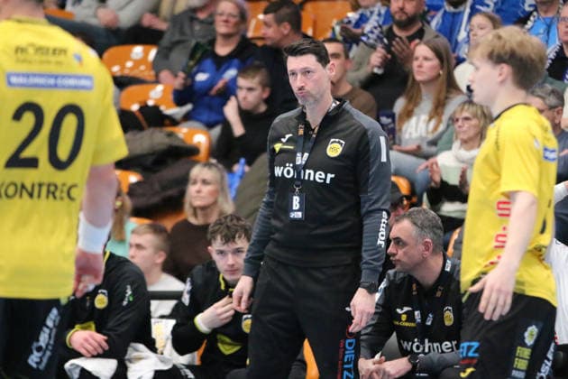 22 02 2026 Handball Men 2025 2026 2 Handball Bundesliga 20 Matchday Dessau Roßlauer HV 06 HSC 2000 Coburg Anhalt Arena Dessau Anel Mahmutefendic Coburg, Coach Dessau Roßlau Saxony Anhalt Germany