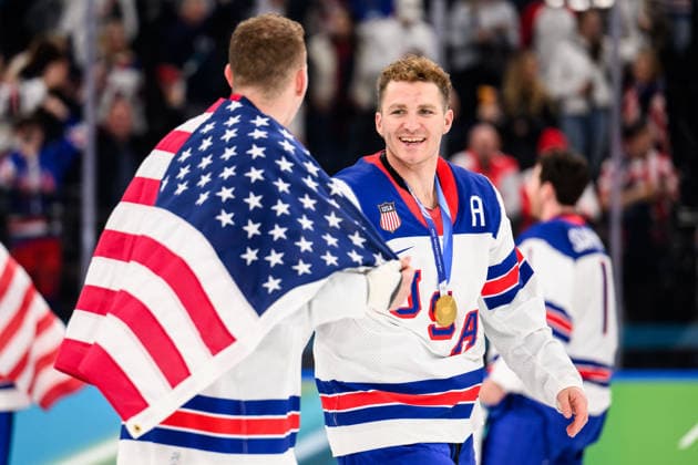 260222 Brady Tkachuk and Matthew Tkachuk of USA celebrate after the men s Ice hockey, Eishockey final between Canada and USA during day 16 of the 2026 Winter Olympics on February 22, 2026 in Milan. Photo: Joel Marklund BILDBYRAN kod JM JM0802 bbeng ishockey ice hockey Olympic Games, Olympische Spiele, Olympia, OS olympics winter olympics os ol olympiska spel vinter-os olympiske leker milano cortina 2026 milan cortina 2026 milano cortina 2026 olympic games milano cortina 2026 winter olympic games milano cortina-os milano cortina-ol vinter-ol final usa united states canada kanada jubel *** 260222 Brady Tkachuk and Matthew Tkachuk of USA celebrate after the men s ice hockey final between Canada and USA during day 16 of the 2026 Winter Olympics on February 22, 2026 in Milan Photo Joel Marklund BILDBYRAN kod JM JM0802 bbeng ishockey ice hockey olympic games olympics winter olympics os ol olympiska spel vinter os olympiske leker milano cortina 2026 milan cortina 2026 milano cortina 2026 olympic games milano cortina 2026 winter olympic games milano cortina os milano cortina ol vinter ol final usa united states canada kanada jubel  Copyright: JOELxMARKLUND BB260222JM120