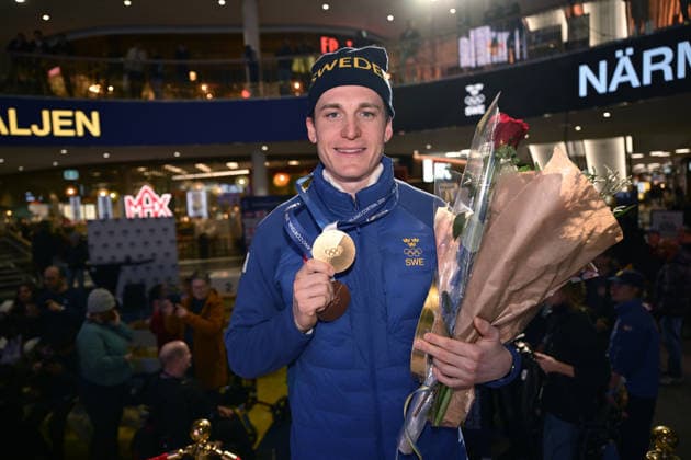 STOCKHOLM, SWEDEN 20260222 Biathlete and Olympic medalist Martin Ponsiluoma is celebrated at the Olympiafestivalen Westfield Mall of Scandinavia in Solna on Sunday. STOCKHOLM SWEDEN x10658x *** STOCKHOLM, SWEDEN 20260222 Biathlete and Olympic medalist Martin Ponsiluoma is celebrated at the Olympiafestivalen Westfield Mall of Scandinavia in Solna on Sunday STOCKHOLM SWEDEN x10658x  Copyright: xMagnusxLejhall TTx HOMECOMING OCCASIONS