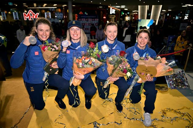 STOCKHOLM, SVERIGE 20260222 Skidskyttarna och OS-medaljörerna Hanna Öberg, Elvira Öberg, Linn Gestblom, Anna Magnusson firas pa Olympiafestivalen Westfield Mall of Scandinavia i Solna pa söndagen. STOCKHOLM SVERIGE x10658x *** STOCKHOLM, SWEDEN 20260222 The biathletes and Olympic medalists Hanna Öberg, Elvira Öberg, Linn Gestblom, Anna Magnusson are celebrated at the Olympic Festival Westfield Mall of Scandinavia in Solna on Sunday STOCKHOLM SWEDEN x10658x  Copyright: xMagnusxLejhall TTx HEMKOMSTFIRANDE OS
