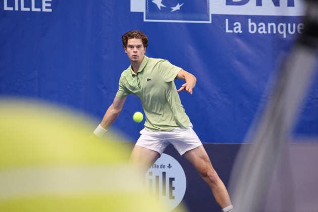 TENNIS : Finale simple Play In Challenger Lille 2026 - ATP, Tennis Herren 125 Challenger Tour - 22 02 2026 Alexander BLOCKX (Belgique) lors de la finale simple au Play In Challenger Lille 2026, ATP 125 Challenger Tour, le 22 fÃ vrier 2026 - photo Laurent Sanson PsnewZ  Copyright: xLaurentxSANSONx xPsnewZx