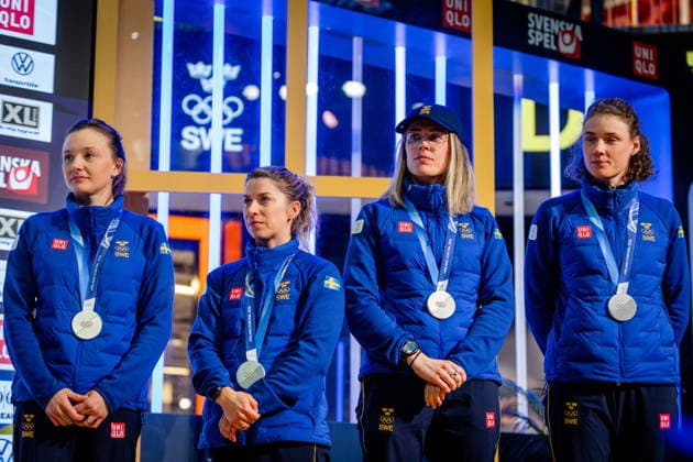 260222 Linn Gestblom, Anna Magnusson, Elvira Öberg and Hanna Öberg of the Swedish national biathlon team during a homecoming celebration event after returning home from the 2026 Winter Olympics on February 22, 2026 in Stockholm. Photo: Caisa Rasmussen BILDBYRAN COP 353 CR0030 skidskytte biathlon skiskyting Olympic Games, Olympische Spiele, Olympia, OS olympics winter olympics os ol olympiska spel vinter-os olympiske leker milano cortina 2026 milan cortina 2026 milano cortina 2026 olympic games milano cortina 2026 winter olympic games milano cortina-os milano cortina-ol vinter-ol 12 bbeng sverige *** 260222 Linn Gestblom, Anna Magnusson, Elvira Öberg and Hanna Öberg of the Swedish national biathlon team during a homecoming celebration event after returning home from the 2026 Winter Olympics on February 22, 2026 in Stockholm Photo Caisa Rasmussen BILDBYRAN COP 353 CR0030 biathlon biathlon olympic games olympics olympics winter olympics os olympiska spel vinter os olympiske leker milano cortina 2026 milan cortina 2026 milano cortina 2026 olympic games milano cortina 2026 winter olympic games milano cortina os milano cortina ol vinter ol 12 bbeng sverige  Copyright: CAISAxRASMUSSEN BB260222ZV075