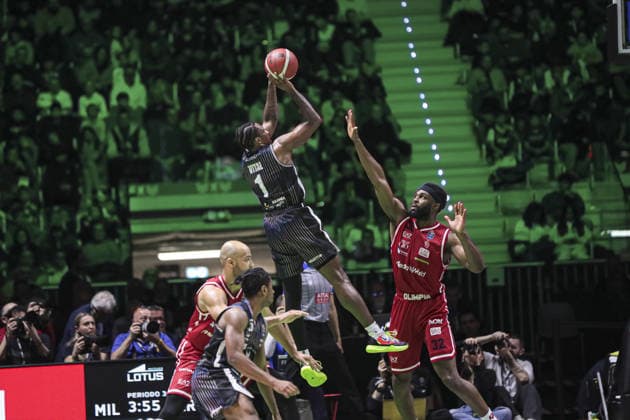 1 Vital Christian (Bertram Derthona Basket Tortona) and 32 Nebo Josh (EA7 Emporio Armani) during Frecciarossa Final Eight 2026 - Final - EA7 Emporio Armani Milano vs Bertram Derthona Tortona , Italian Basketball Cup Men match in Turin, Italy, February 22 2026  Copyright: xNorbertoxMaccagno IPAxSportx xipa-agency.netx xx IPA_71883151 IPA_Agency_IPA71883151