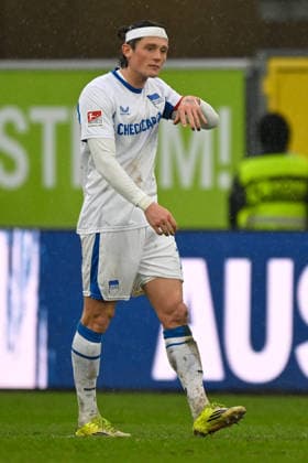 Paderborn, Home Deluxe Arena, 22 02 26, GER, Herren, 2 Bundesliga, Saison 2025 2026, SC Paderborn 07 Hertha BSC Berlin Bild Fabian REESE Hertha BSC DFL regulations prohibit any use of photographs as image sequences and or quasi video NRW Germany