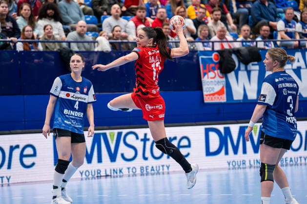 HSG Blomberg Lippe GER vs MOL Esztergom HUN , Handball, EHF European League Women, Group Phase, 22 2 2026, Season 2025 2026, Lemgo Borbala Ballai MOL Esztergom, 13 in goal Lemgo Phoenix Contact Arena Germany