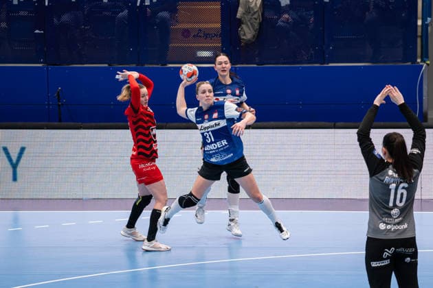 HSG Blomberg Lippe GER vs MOL Esztergom HUN , Handball, EHF European League Women, Group Phase, 22 2 2026, Season 2025 2026, Lemgo Alexia Hauf HSG Blomberg Lippe, 31 in goal Lemgo Phoenix Contact Arena Germany