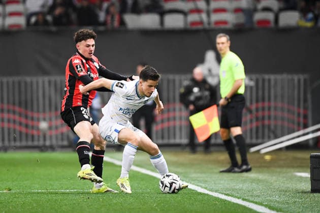 OGC Nice v FC Lorient - Ligue 1 McDonald s 2025 2026 11 Theo LE BRIS (fcl) - 20 Tom LOUCHET (ogcn) during the Ligue 1 McDonald s match between Nice and Lorient at Allianz Riviera on February 22, 2026 in Nice, France. Nice France  Copyright: xFEPx 776348295