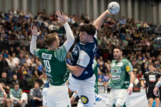 1 Handball Bundesliga Bergischer HC vs Füchse Berlin, 22 02 2026 DUESSELDORF, GERMANY FEBRUARY 22 Aron Seesing 49, Bergischer HC during the HBL Bundesliga match between 1 Handball Bundesliga Bergischer HC vs Füchse Berlin at Mitsubishi Electric HALLE on Matchday 22 February 22, 2026 in Duesseldorf, Germany Copyright: xBEAUTIFULxSPORTS KennyxBeelex
