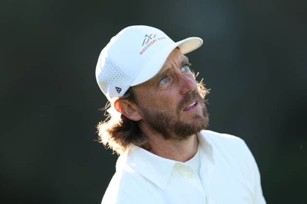 February 22, 2026, Pacific Palisades, California, USA: TOMMY FLEETWOOD watches his ball after teeing off on the 17th hole during the second round of the Genesis Invitational at the Riviera Country club in Pacific Palisades, California. Golf_PGATour_Genesis_Invitational  - ZUMAt158 20260222_zsp_t158_059 Copyright: xBrentonxTsex