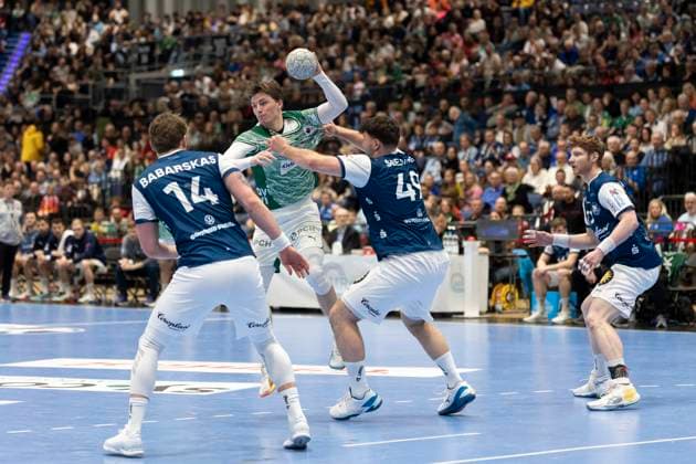 1 Handball Bundesliga Bergischer HC vs Füchse Berlin, 22 02 2026 DUESSELDORF, GERMANY FEBRUARY 22 Nils Lichtlein 17, Füchse Berlin during the HBL Bundesliga match between 1 Handball Bundesliga Bergischer HC vs Füchse Berlin at Mitsubishi Electric HALLE on Matchday 22 February 22, 2026 in Duesseldorf, Germany Copyright: xBEAUTIFULxSPORTS KennyxBeelex