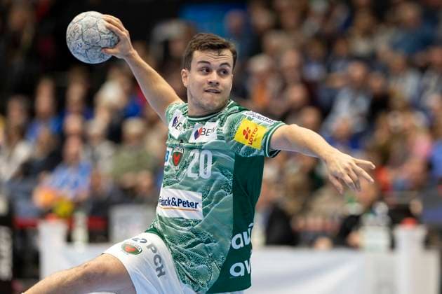 1 Handball Bundesliga Bergischer HC vs Füchse Berlin, 22 02 2026 DUESSELDORF, GERMANY FEBRUARY 22 Tim Freihöfer 20, Füchse Berlin during the HBL Bundesliga match between 1 Handball Bundesliga Bergischer HC vs Füchse Berlin at Mitsubishi Electric HALLE on Matchday 22 February 22, 2026 in Duesseldorf, Germany Copyright: xBEAUTIFULxSPORTS KennyxBeelex