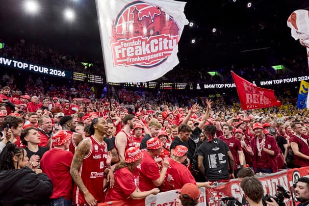 German Basketball League BBL Cup, BMA365 Bamberg BASKETS vs ALBA Berlin, Berlin ALBA, Bamberg BMA365 BASKETS, 2026 02 22 in Munich SAP Garden sportworld Munich SAP Garden Bayern Germany