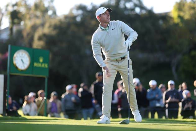 February 22, 2026, Pacific Palisades, California, USA: RORY MCILROY tees off on the 17th hole during the second round of the Genesis Invitational at the Riviera Country club in Pacific Palisades, California. Golf_PGATour_Genesis_Invitational  - ZUMAt158 20260222_zsp_t158_031 Copyright: xBrentonxTsex