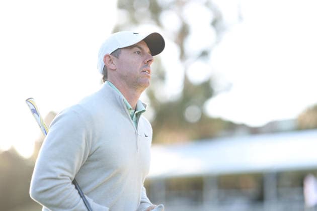 February 22, 2026, Pacific Palisades, California, USA: RORY MCILROY walks to the green on the 17th hole during the second round of the Genesis Invitational at the Riviera Country club in Pacific Palisades, California. Golf_PGATour_Genesis_Invitational  - ZUMAt158 20260222_zsp_t158_025 Copyright: xBrentonxTsex