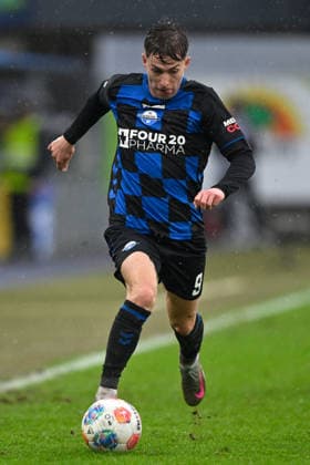 Paderborn, Home Deluxe Arena, 22 02 26, GER, Herren, 2 Bundesliga, Saison 2025 2026, SC Paderborn 07 Hertha BSC Berlin Bild Nick BAETZNER Paderborn DFL regulations prohibit any use of photographs as image sequences and or quasi video NRW Germany