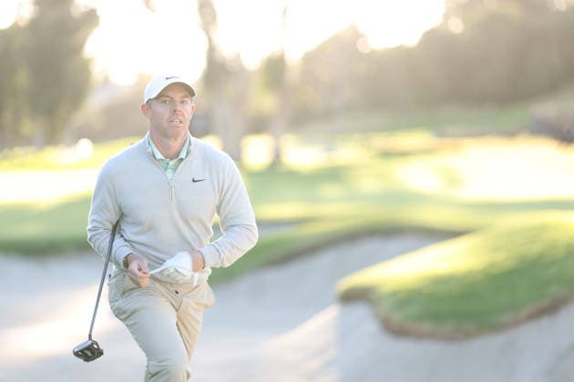 February 22, 2026, Pacific Palisades, California, USA: RORY MCILROY walks to the green on the 17th hole during the second round of the Genesis Invitational at the Riviera Country club in Pacific Palisades, California. Golf_PGATour_Genesis_Invitational  - ZUMAt158 20260222_zsp_t158_044 Copyright: xBrentonxTsex