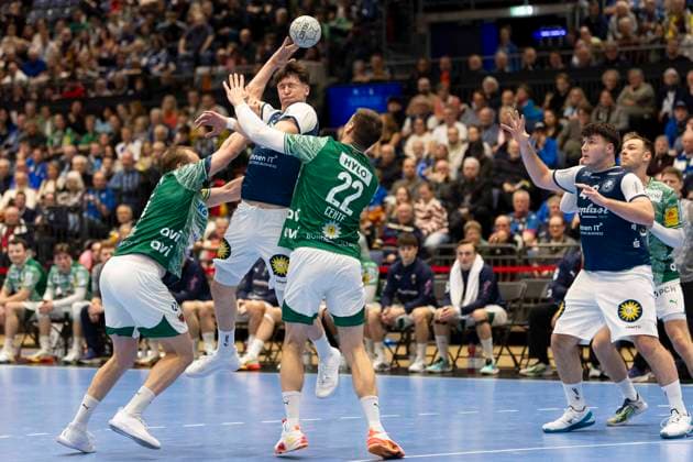 1 Handball Bundesliga Bergischer HC vs Füchse Berlin, 22 02 2026 DUESSELDORF, GERMANY FEBRUARY 22 Soeren Steinhaus 53, Bergischer HC during the HBL Bundesliga match between 1 Handball Bundesliga Bergischer HC vs Füchse Berlin at Mitsubishi Electric HALLE on Matchday 22 February 22, 2026 in Duesseldorf, Germany Copyright: xBEAUTIFULxSPORTS KennyxBeelex