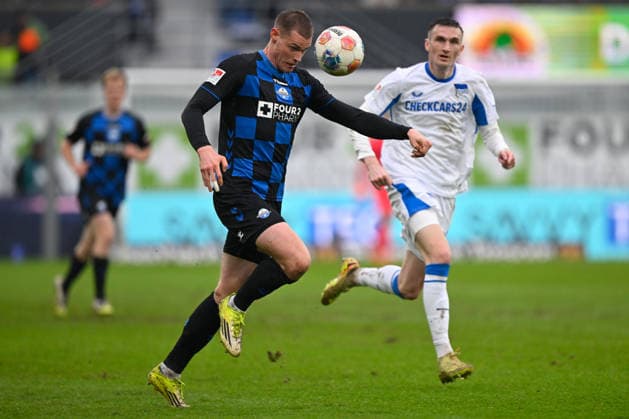 Paderborn, Home Deluxe Arena, 22 02 26, GER, Herren, 2 Bundesliga, Saison 2025 2026, SC Paderborn 07 Hertha BSC Berlin Bild Steffen TIGGES Paderborn DFL regulations prohibit any use of photographs as image sequences and or quasi video NRW Germany