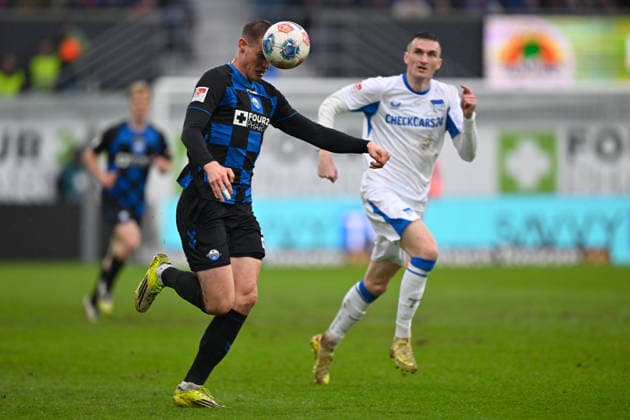 Paderborn, Home Deluxe Arena, 22 02 26, GER, Herren, 2 Bundesliga, Saison 2025 2026, SC Paderborn 07 Hertha BSC Berlin Bild Steffen TIGGES Paderborn DFL regulations prohibit any use of photographs as image sequences and or quasi video NRW Germany