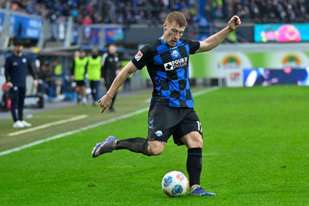 Paderborn, Home Deluxe Arena, 22 02 26, GER, Herren, 2 Bundesliga, Saison 2025 2026, SC Paderborn 07 Hertha BSC Berlin Bild Laurin CURDA Paderborn DFL regulations prohibit any use of photographs as image sequences and or quasi video NRW Germany