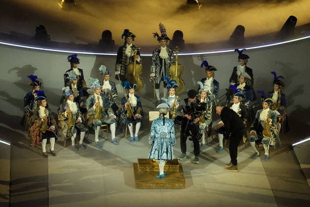 Winter Olympics - Closing Ceremony - Verona Venetian costumed musicians orchestra during the Closing Ceremony of the Olympic Winter games, Winterspiele,Spiele, Summer games Milano-Cortina 2026,on February 22, 2026 at Arena di Verona in Verona, Italy. Photo by Sergio Bisi IPA ABACAPRESS.COM Verona Italy  Copyright: xIPA ABACAx