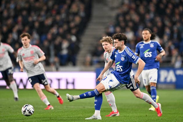 RC Strasbourg Alsace v Olympique Lyonnais - Ligue 1 McDonald s 29 Samir EL MOURABET (rcsa) during the Ligue 1 McDonald s match between Strasbourg and Lyon at Stade de la Meinau on February 22, 2026 in Strasbourg, France. Strasbourg France  Copyright: xFEPx 776348297