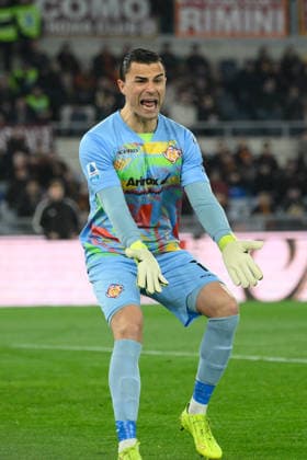 Cremonese s goalkeeper Emil Audero during the Italian Football Championship League A Enilive 2025 2026 match between AS Roma vs US Cremonese at the Olimpic Stadium in Rome on 22 February 2026.  Copyright: xFabrizioxCorradetti IPAxSportx xipa-agency.netx xx IPA_71892615 IPA_Agency_IPA71892615