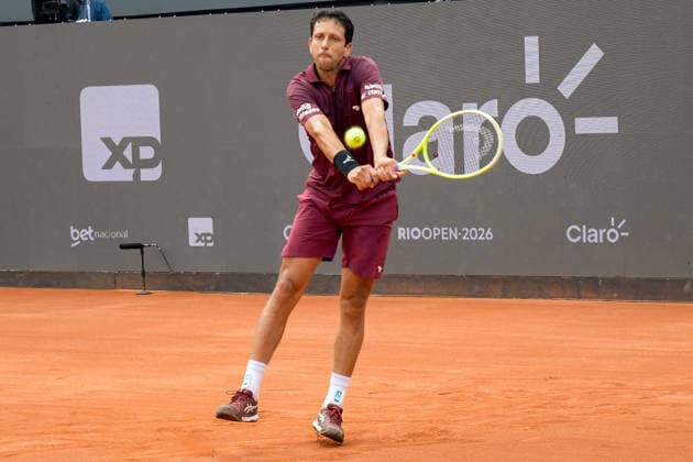 rio open, etapa do ATP, Tennis Herren world tour 500 Rio de Janeiro (RJ), 22 02 2026 - Rio Open ATP 500 RJ - Marcelo Melo during the Rio Open, a stage of the ATP World Tour 500, which takes place at the Jockey Club Brasileiro in Gavea, South Zone of Rio de Janeiro, this Sunday, February 22, 2026. (Foto: Clever Felix Thenews2 imago images) SPO  Copyright: xCleverxFelixx