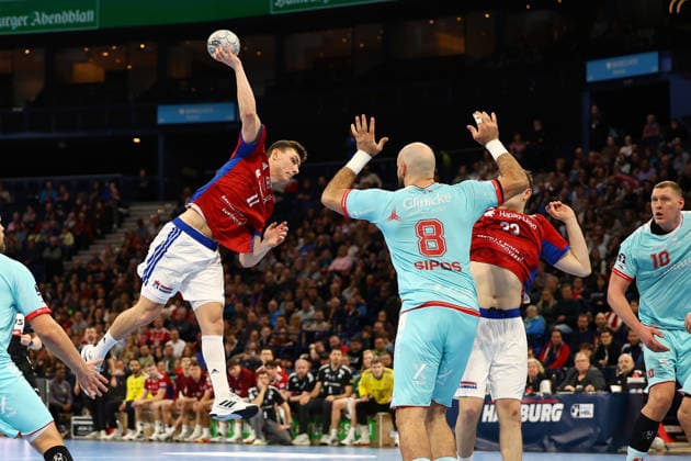 11 Nicolaj Jörgensen Handball Sport Verein Hamburg Handball I Men I Bundesliga Daikin HBL I Season 2025 2026 I 22 Matchday I Handball Sport Verein Hamburg MT Melsungen I 22 02 2026 I Barclays Arena