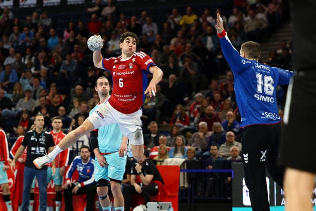 6 Elias Kofler Handball Sport Verein Hamburg Handball I Men I Bundesliga Daikin HBL I Season 2025 2026 I 22 Matchday I Handball Sport Verein Hamburg MT Melsungen I 22 02 2026 I Barclays Arena