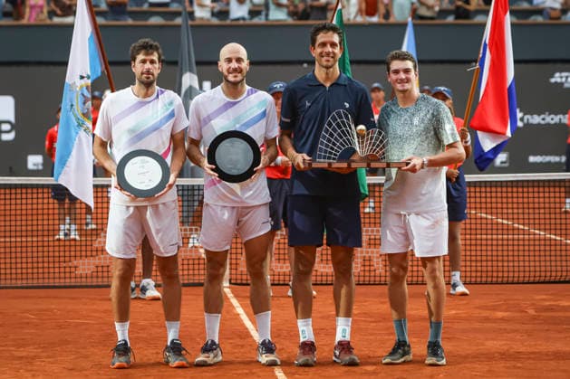 RIO DE JANEIRO (RJ), 22 02 2026- SPORTS TENNIS RIO OPEN - RIO OPEN 2026 ATP, Tennis Herren 500 - Doubles Final, match between Joao FONSECA (BRA) and Marcelo MELO (BRA) champions of Doubles Rio Open 2026, held at the Jockey Club Brasileiro, Rio de Janeiro, this Sunday (22). (Photo: Renan Areias Photo Premium SPP) (Renan Areias, Renan Areias SPP) Copyright: xRenanxAreias,xRenanxAreiasx xSPPx spp-en-ReArReAr-renan_areias_photo_premium_343909